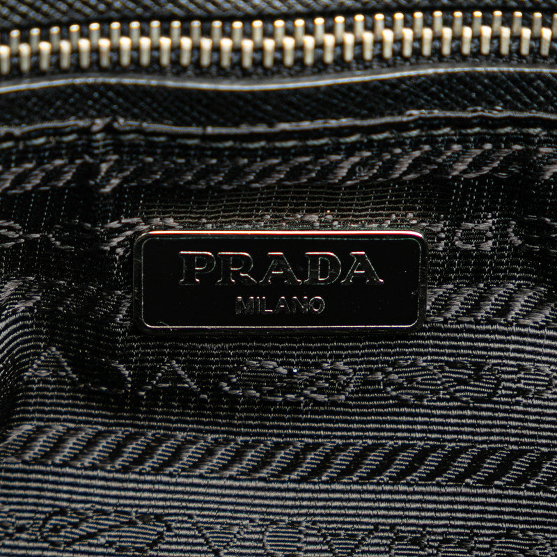 プラダ ロゴ 斜め掛け ショルダーバッグ BT0795 ブラック マルチカラー サフィアーノレザー レディース PRADA 【中古】