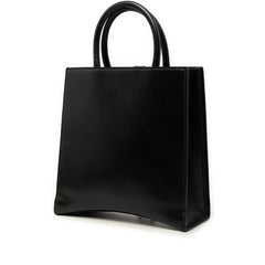 バレンシアガ Bロゴ ハンドバッグ 2WAY ショルダーバッグ ブラック ゴールド レザー レディース BALENCIAGA 【中古】