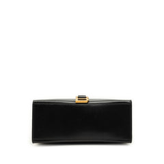 バレンシアガ Bロゴ ハンドバッグ 2WAY ショルダーバッグ ブラック ゴールド レザー レディース BALENCIAGA 【中古】