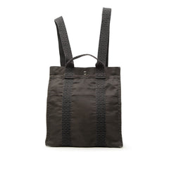 エルメス エールライン アドMM リュック デイパック バックパック グレー キャンバス レディース HERMES 【中古】
