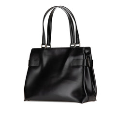 サルヴァトーレフェラガモ ガンチーニ ハンドバッグ ショルダーバッグ 2WAY DY-21 0166 ブラック レザー レディース Salvatore Ferragamo 【中古】