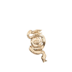 シャネル ココマーク リボン モチーフ ピアス ゴールド メッキ フェイクパール ラインストーン レディース CHANEL 【中古】