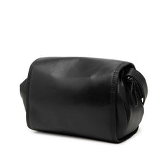 ロエベ アナグラム 斜め掛け ショルダーバッグ ブラック レザー レディース LOEWE 中古