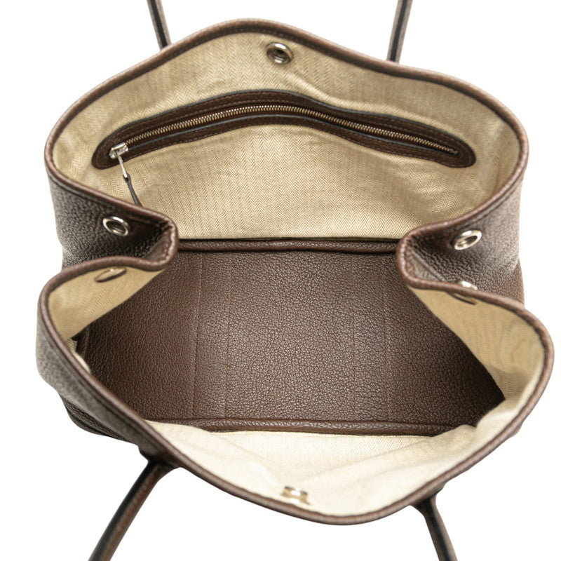 エルメス ガーデンパーティTPM ハンドバッグ ショコラ シルバー金具 ネゴンダ レディース HERMES 【中古】