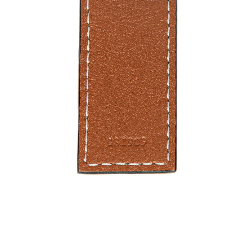 ロエベ アナグラム バスケットバッグ ハンドバッグ ベージュ オレンジ ラフィア レザー レディース LOEWE 【中古】