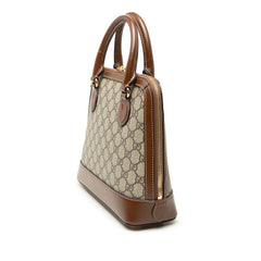 グッチ GGスプリーム ホースビット 1955 ハンドバッグ ショルダーバッグ 2WAY 621220 ベージュ ブラウン PVC レザー レディース GUCCI 【中古】