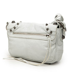 バレンシアガ Le Cagole XS DIY Metal 斜め掛け ショルダーバッグ 719082 ホワイト レザー レディース BALENCIAGA 中古