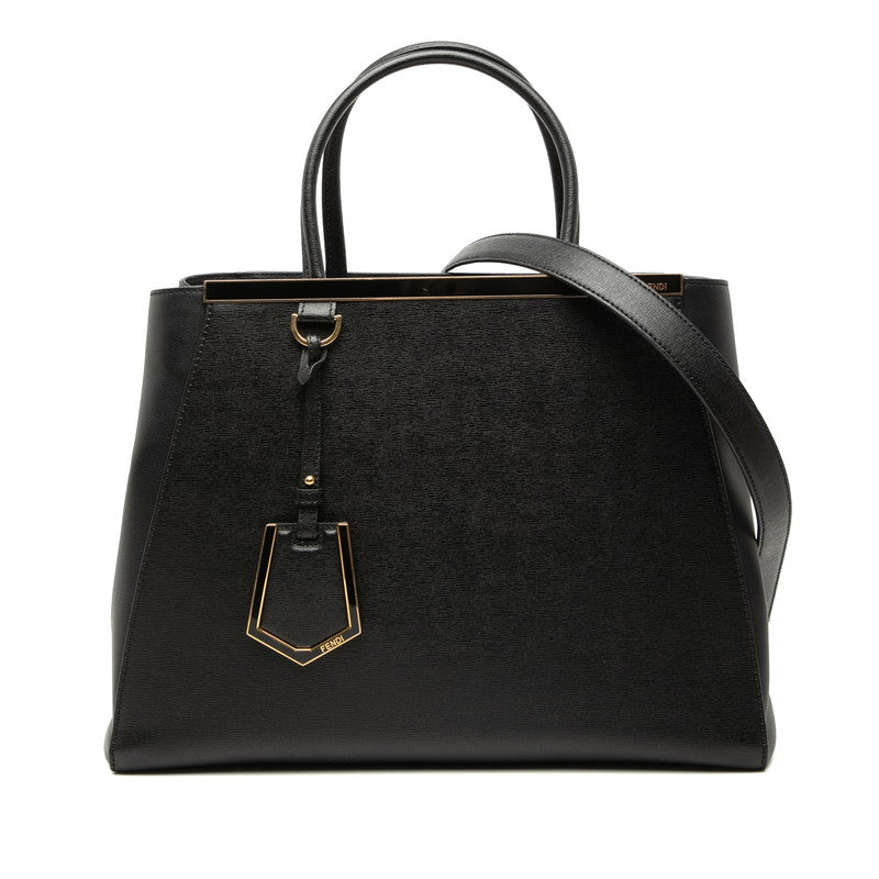 フェンディ トュージュール トートバッグ ショルダーバッグ 2WAY 8BH250 ブラック ゴールド レザー レディース FENDI 【中古】