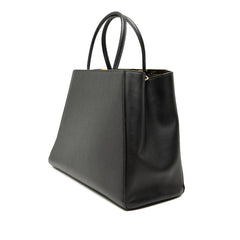 フェンディ トュージュール トートバッグ ショルダーバッグ 2WAY 8BH250 ブラック ゴールド レザー レディース FENDI 【中古】