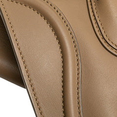 セリーヌ ラゲージ マイクロショッパー ハンドバッグ ベージュ レザー レディース CELINE 【中古】
