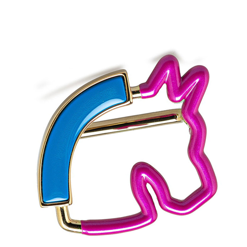 エルメス シュヴァル ネオン スカーフリング ゴールド ピンク ブルー メッキ レディース HERMES 【中古】