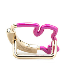 エルメス シュヴァル ネオン スカーフリング ゴールド ピンク ブルー メッキ レディース HERMES 【中古】