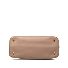 プラダ 三角ロゴプレート ガレリア トートバッグ ハンドバッグ 1BA874 ベージュ サフィアーノレザー レディース PRADA 【中古】