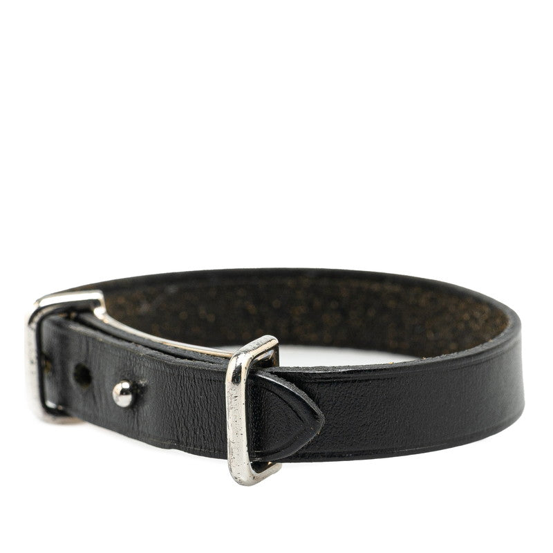 エルメス アピ2 ブレスレット ブラック メタル レザー レディース HERMES 【中古】