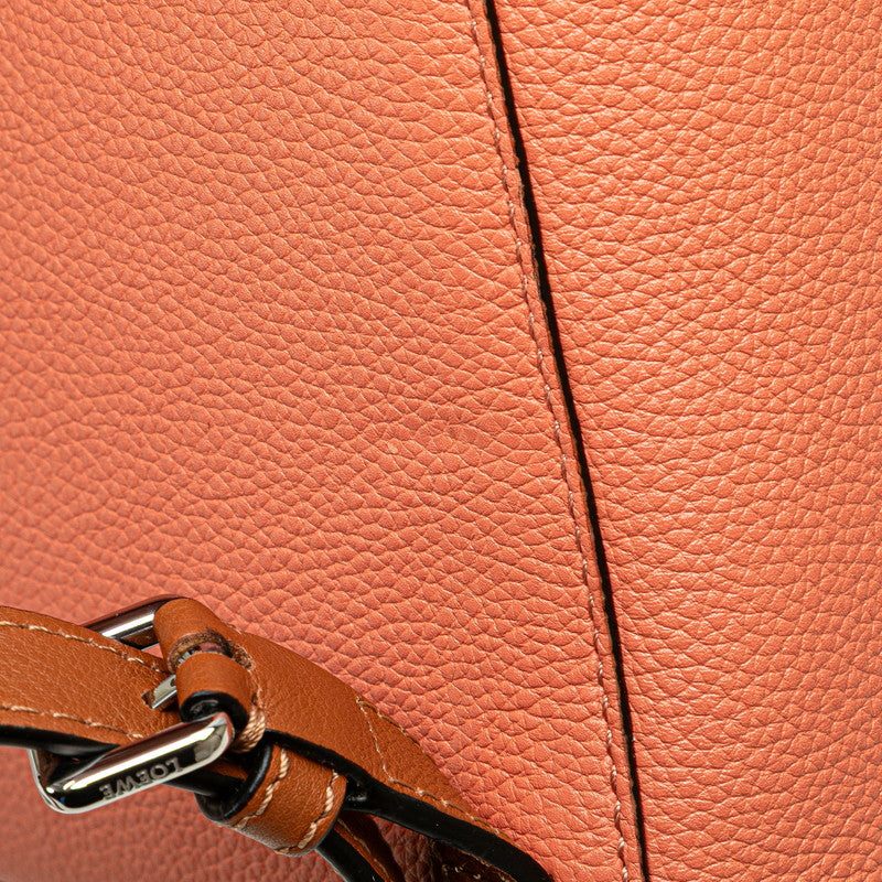 ロエベ アナグラム ゴヤ スモール リュック バックパック ピンク カーフレザー レディース LOEWE 【中古】