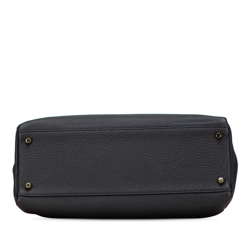 エルメス ケリー35 ハンドバッグ ショルダーバッグ 2WAY ブラック トゴ レディース HERMES 【中古】