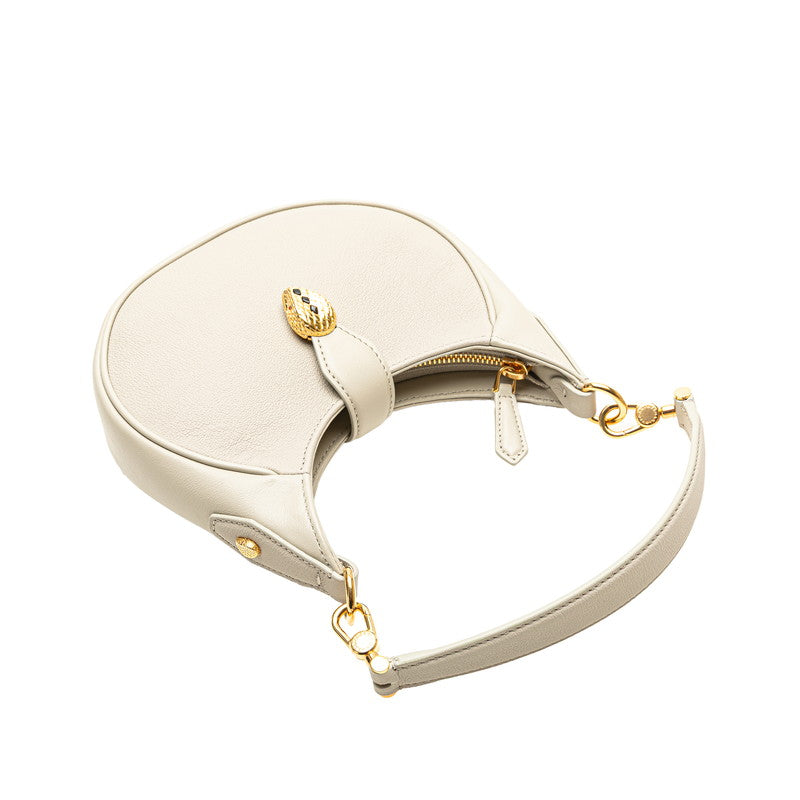 ブルガリ セルペンティ エリプス ハンドバッグ ショルダーバッグ 2WAY グレージュ レザー レディース BVLGARI 【中古】