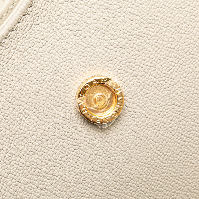 ブルガリ セルペンティ エリプス ハンドバッグ ショルダーバッグ 2WAY グレージュ レザー レディース BVLGARI 【中古】