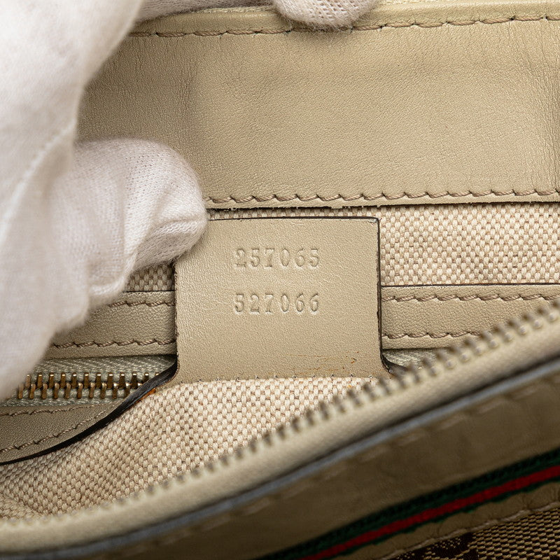 グッチ GGキャンバス メイフェア ショルダーバッグ 257065 ベージュ キャンバス レザー レディース GUCCI 【中古】