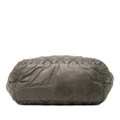 シャネル コココクーンPM リバーシブル トートバッグ ハンドバッグ A48610 カーキ ネイビー ナイロン レザー レディース CHANEL 【中古】