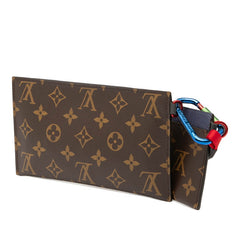 ルイ ヴィトン モノグラム パシフィック リボンポーチ クラッチバッグ M63045 ブラウン PVC レザー レディース LOUIS VUITTON 【中古】