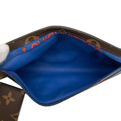 ルイ ヴィトン モノグラム パシフィック リボンポーチ クラッチバッグ M63045 ブラウン PVC レザー レディース LOUIS VUITTON 【中古】