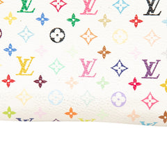 ルイ ヴィトン モノグラム マルチカラー ジッピーウォレット 長財布 M60241 ホワイト PVC レザー レディース LOUIS VUITTON 【中古】