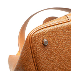 エルメス ピコタンロックMM ハンドバッグ ブラウン系 シルバー金具 トリヨンクレマンス レディース HERMES 【中古】