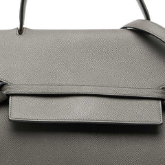 セリーヌ ベルトバッグ ミニ ハンドバッグ ショルダーバッグ 2WAY 176103 グレー レザー レディース CELINE 中古