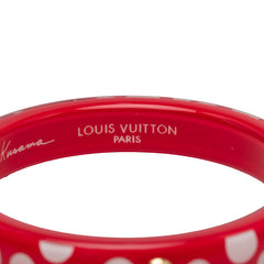 ルイ ヴィトン × 草間彌生 LV×YK ブラスレ ドットインフィニティ ブレスレット バングル M66684 レッド ホワイト プラスチック レディース LOUIS VUITTON 【中古】