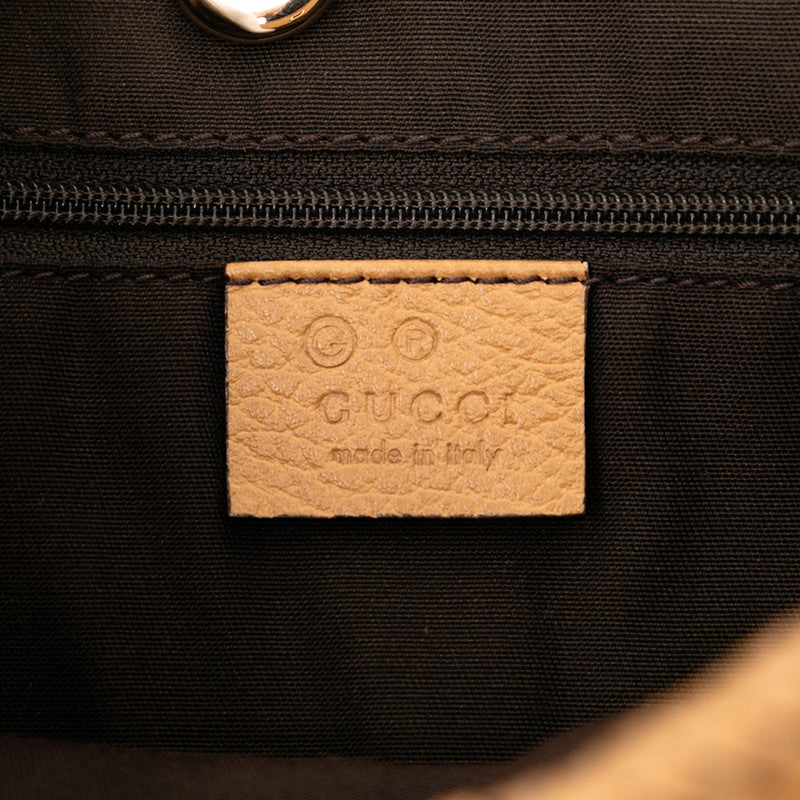 グッチ 編み込み トートバッグ 336660 ブラウン レザー レディース GUCCI 【中古】