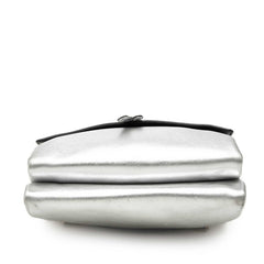プラダ チェーン ハンドバッグ ショルダーバッグ 2WAY シルバー レザー レディース PRADA 中古