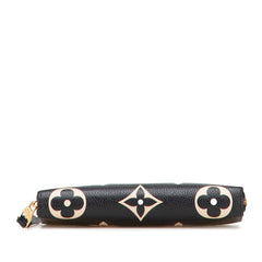 ルイ ヴィトン モノグラム アンプラント ジッピー ウォレット 長財布 M80481 ブラック レザー レディース LOUIS VUITTON 【中古】