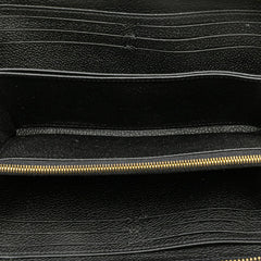 ルイ ヴィトン モノグラム アンプラント ジッピー ウォレット 長財布 M80481 ブラック レザー レディース LOUIS VUITTON 【中古】