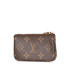ルイ ヴィトン モノグラム ポシェット クレ コインケース キーケース 小銭入れ M62650 ブラウン PVC レザー レディース LOUIS VUITTON 【中古】