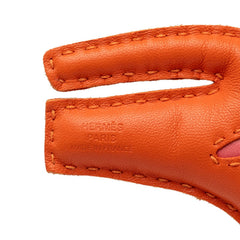 エルメス ルールー タイガー バッグチャーム オレンジ ピンク アニョーミロ レディース HERMES 【中古】