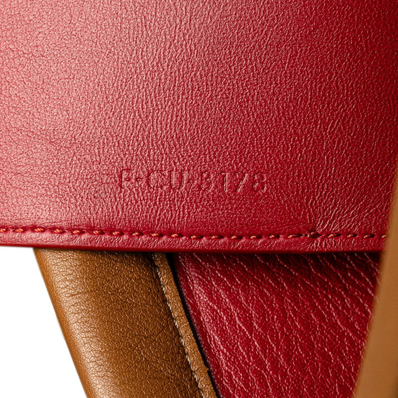 セリーヌ ロゴ クラスプバケット ショルダーバッグ ブラウン レザー レディース CELINE 【中古】