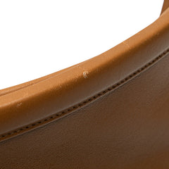 セリーヌ ロゴ クラスプバケット ショルダーバッグ ブラウン レザー レディース CELINE 中古