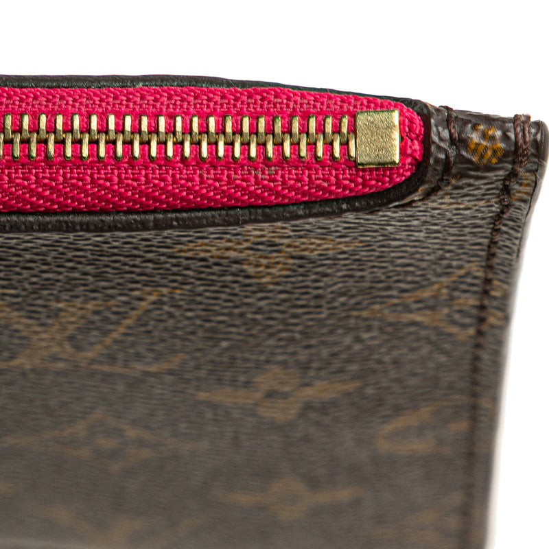 ルイ ヴィトン モノグラム ネヴァーフルMM付属 ポーチ ブラウン PVC レザー レディース LOUIS VUITTON 【中古】