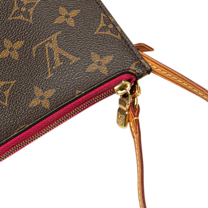 ルイ ヴィトン モノグラム ネヴァーフルMM付属 ポーチ ブラウン PVC レザー レディース LOUIS VUITTON 【中古】