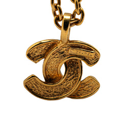 シャネル ココマーク マトラッセ ネックレス ゴールド メッキ レディース CHANEL 【中古】