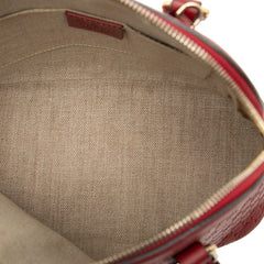 グッチ マイクログッチシマ ハンドバッグ ショルダーバッグ 2WAY 449654 レッド レザー レディース GUCCI 【中古】
