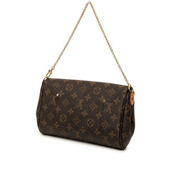 ルイ ヴィトン モノグラム フェイボリットMM ハンドバッグ ショルダーバッグ 2WAY M40718 ブラウン PVC レザー レディース LOUIS VUITTON 中古