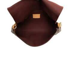ルイ ヴィトン モノグラム フェイボリットMM ハンドバッグ ショルダーバッグ 2WAY M40718 ブラウン PVC レザー レディース LOUIS VUITTON 中古