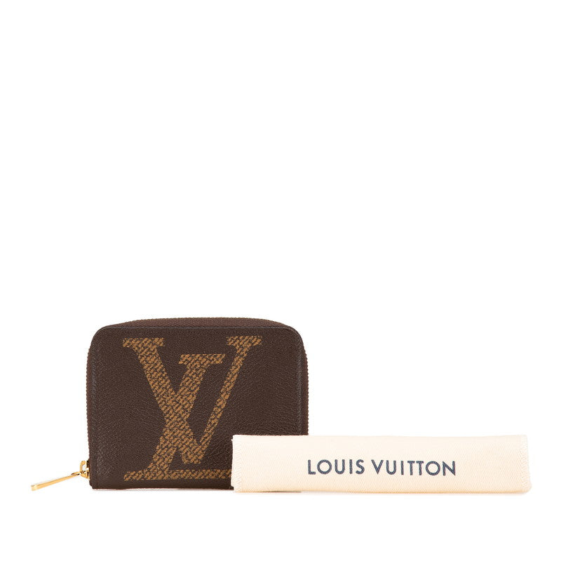 ルイ ヴィトン モノグラム ジャイアント ジッピー コインパース コインケース M69354 ブラウン PVC レザー レディース LOUIS VUITTON 【中古】