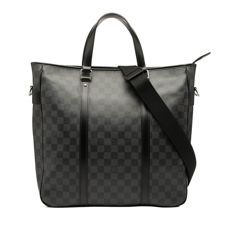 ルイ ヴィトン ダミエ グラフィット タダオPM トートバッグ ショルダーバッグ 2WAY N41259 ブラック PVC レザー メンズ LOUIS VUITTON 【中古】