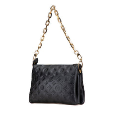 ルイ ヴィトン モノグラム エンボス クッサンPM ショルダーバッグ ハンドバッグ 2WAY M57790 ノワール ブラック レザー レディース LOUIS VUITTON 【中古】