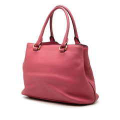 プラダ ロゴ ハンドバッグ ショルダーバッグ2WAY BN2579 ピンク ヴィッテロダイノ レザー レディース PRADA 中古