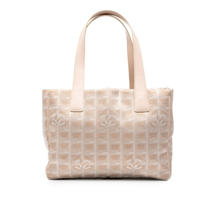 シャネル ココマーク ニュートラベルラインPM トートバッグ ショルダーバッグ A20457 ピンク ナイロン レザー レディース CHANEL 中古