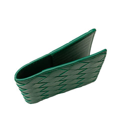 ボッテガヴェネタ イントレチャート パスポートケース グリーン レザー レディース BOTTEGAVENETA 【中古】